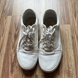 VANS “old skool” White & Gold